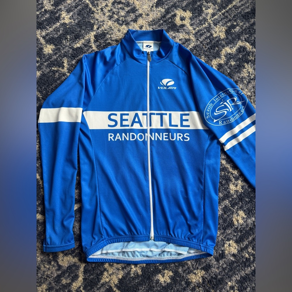 Seattle Randonneurs Cycling Jersey Medium Long Sleeve Voler Equipe Race Cut